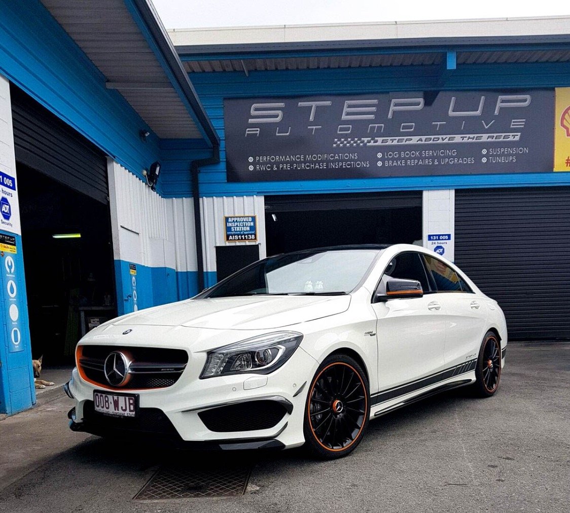 White Mercedes CLA AMG